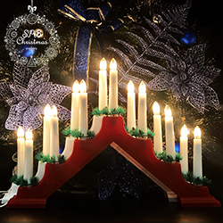 Рождественская горка «Скандинавский светильник» (7 свечей, 7 ламп, пластик)