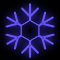 Снежинка из неона «Классик -2» (60х60см, IP68, уличная) синий