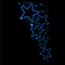 Светодиодная консоль «Звездное небо» (100х180см, статика, IP68, уличная) синий