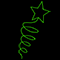 Светодиодная консоль «Звезда на пружине» (120х230см, статика, IP68, уличная) зеленый
